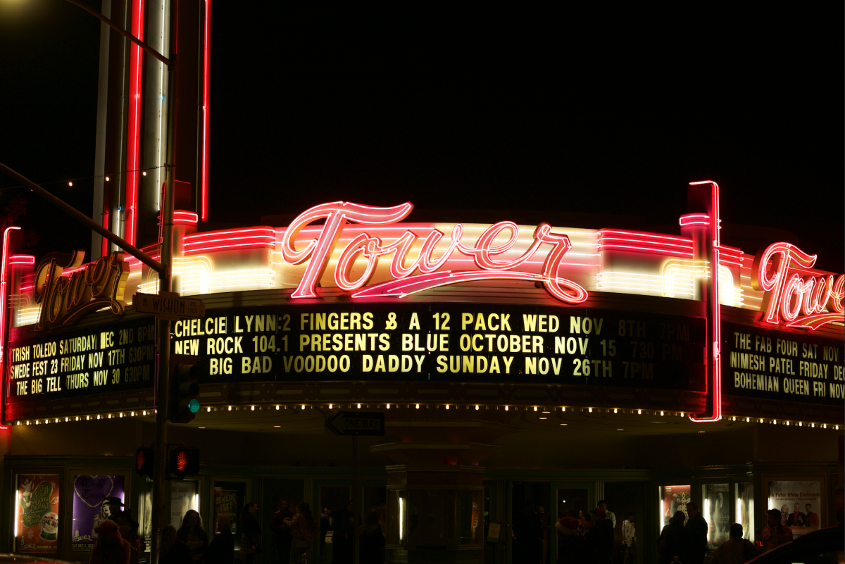 The Tower Theatre hosts a variety a different shows ranging from live performances to movie screenings.