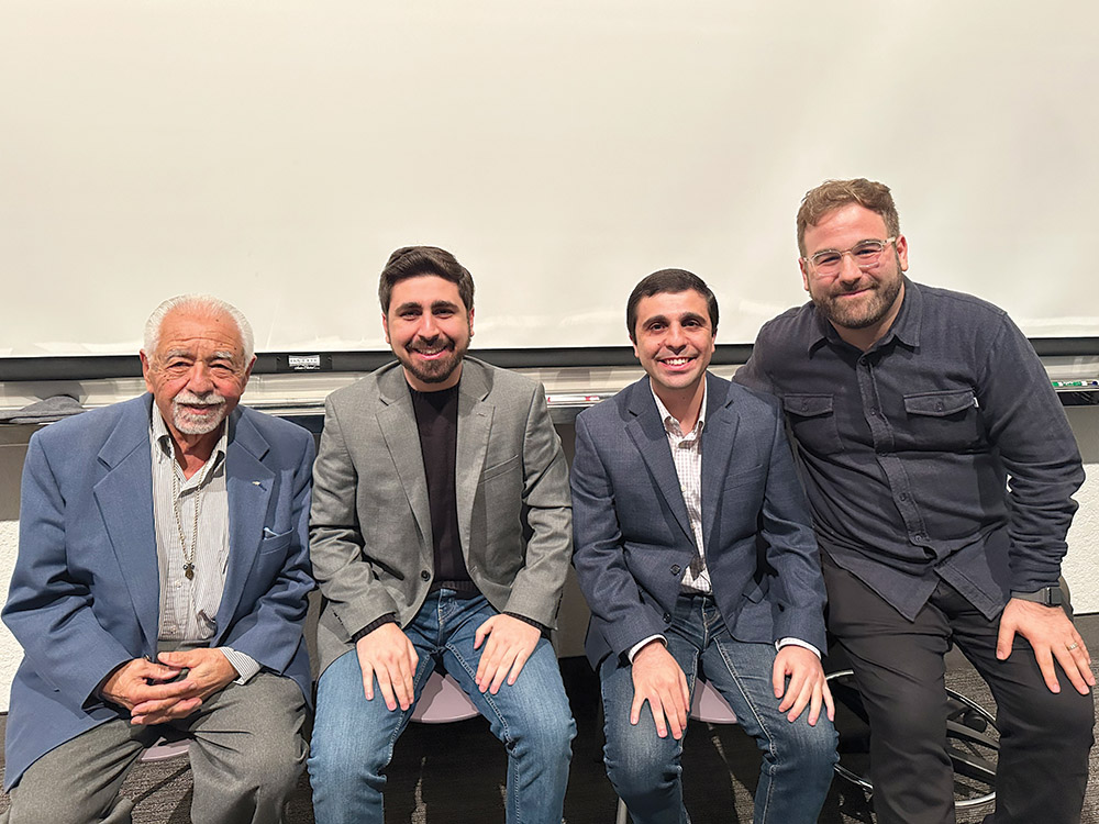 Left to right: Richard Hagopian, Andrew Hagopian, Phillip Hagopian, and director Avo John Kambourian.
