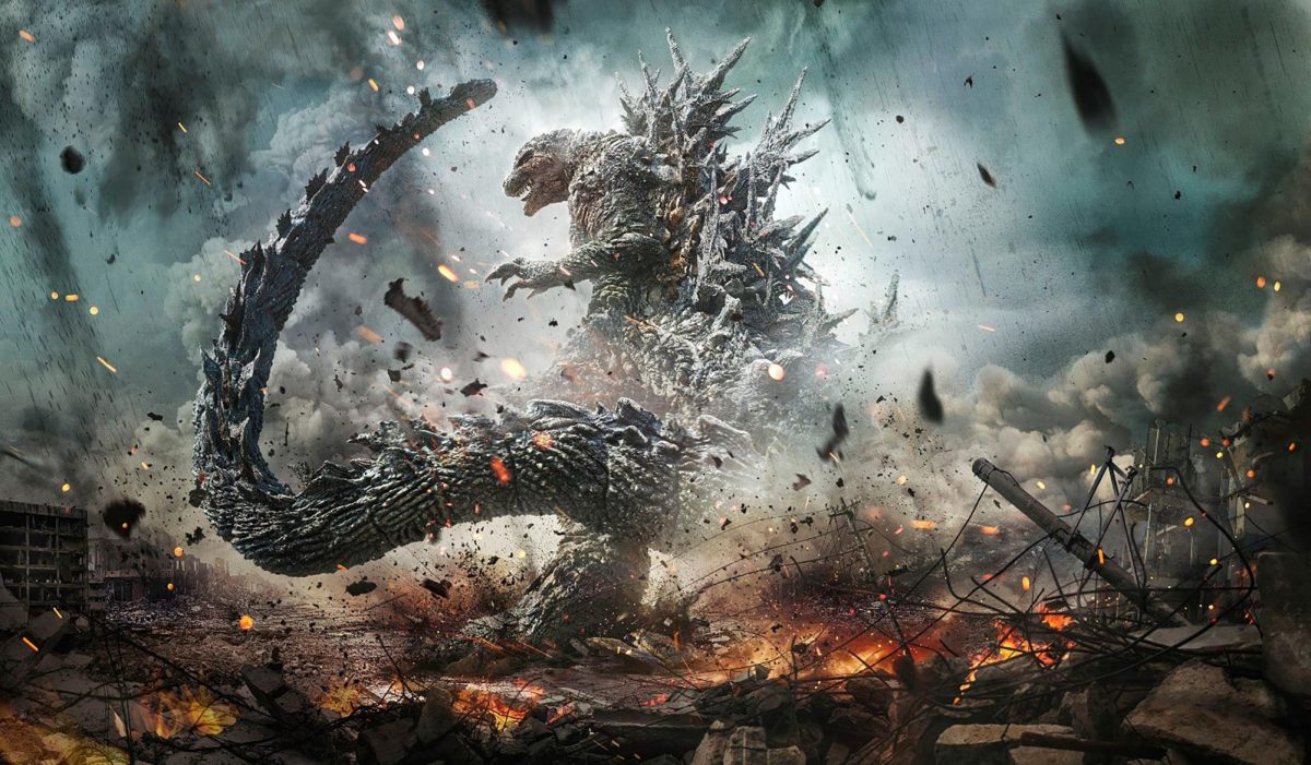 A scene from the movie “Godzilla Minus One.” (Toho/TNS)