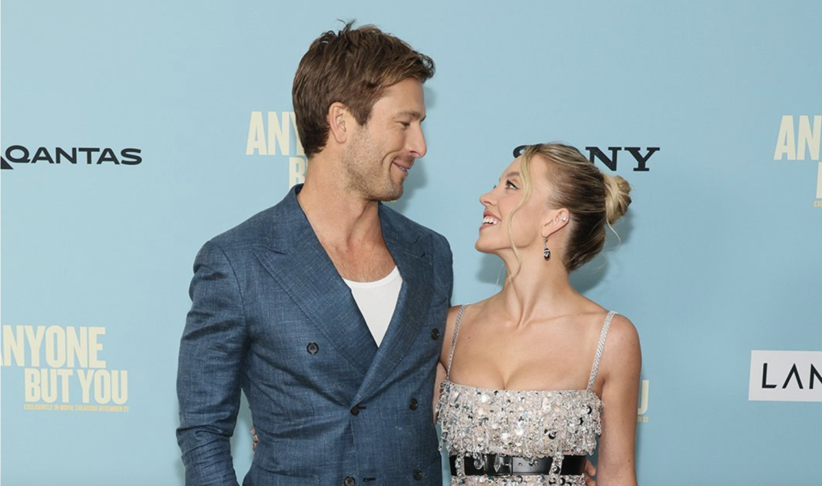 Glen Powell, left, and Sydney Sweeney attend Columbia Pictures Anyone But You New York premiere at AMC Lincoln Square Theater on Dec. 11, 2023, in New York.