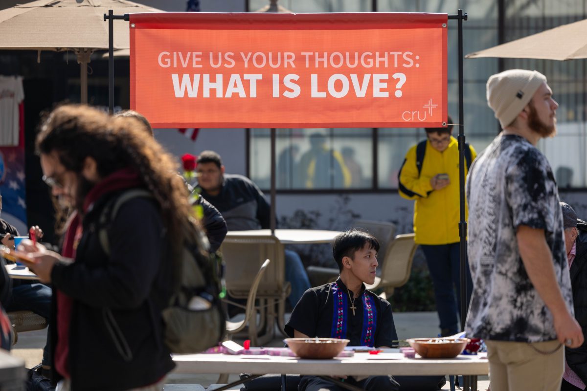 The Black Student Success Initiative hosted a Love is in the air event on Feb. 14. The event was held to spread Valentines Day love in the free speech area at Fresno State.