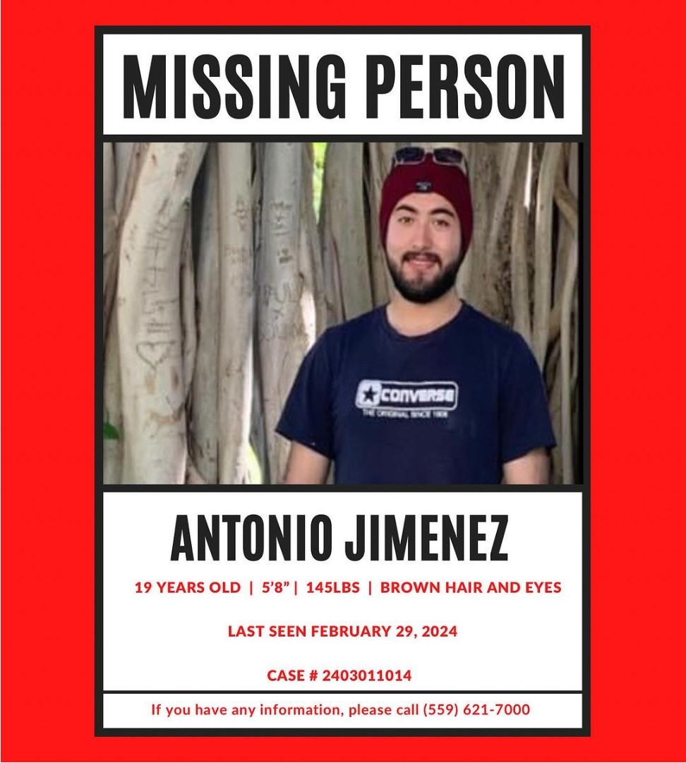 Missing person flier courtesy of the Fresno Police Departments Instagram page. 