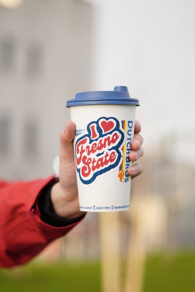 Dutch Bros drink during I Heart Fresno State Week in 2023. The week-long celebration encourages school spirit with events and giveaways. 