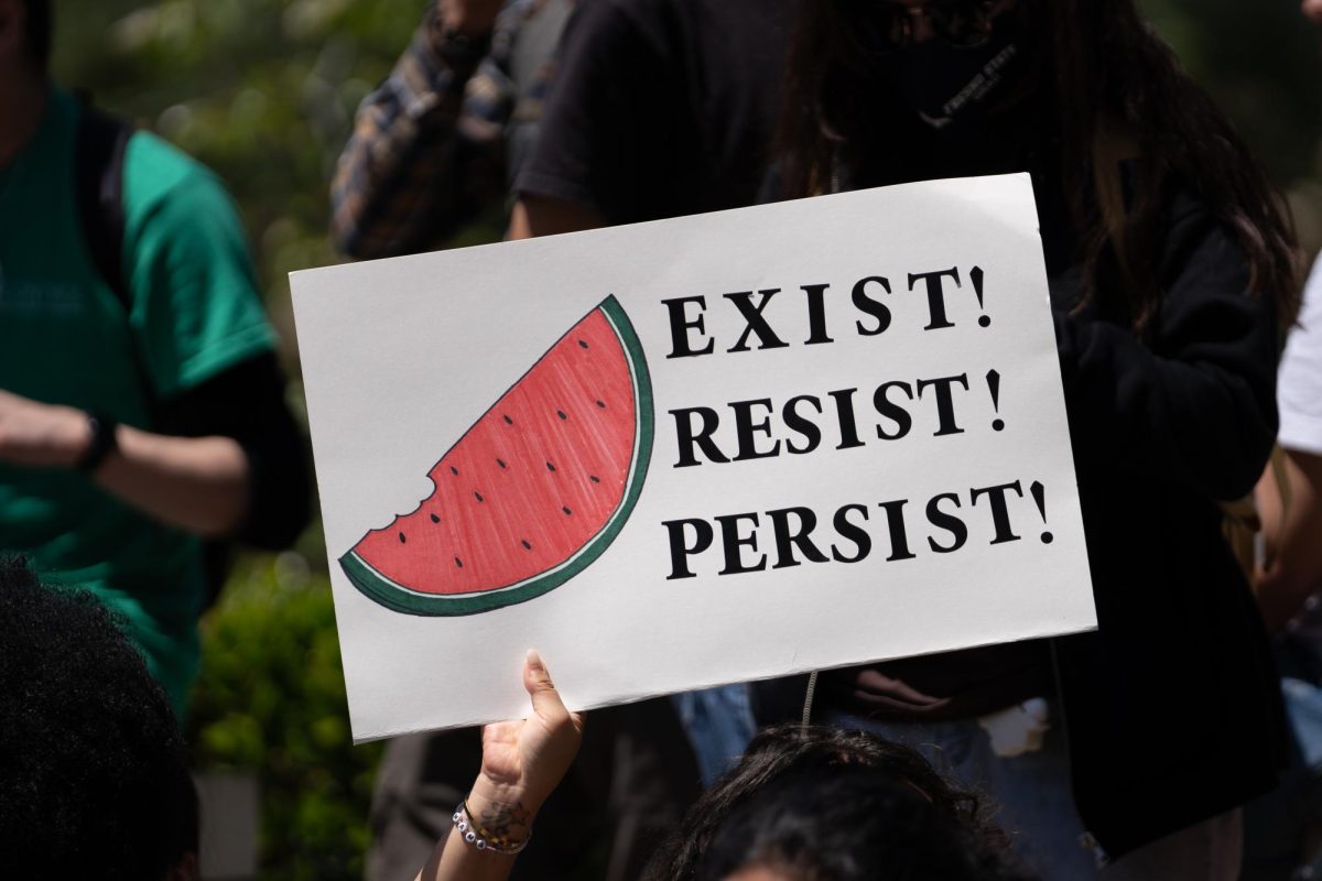 Fresno State students executed a peaceful protest on May 1 as part of the national movement of student activism calling for their universities to sever all ties with Israel. The watermelon on some of the signs represents a symbol of Palestinian resistance and a global sign of solidarity, according to AP News.