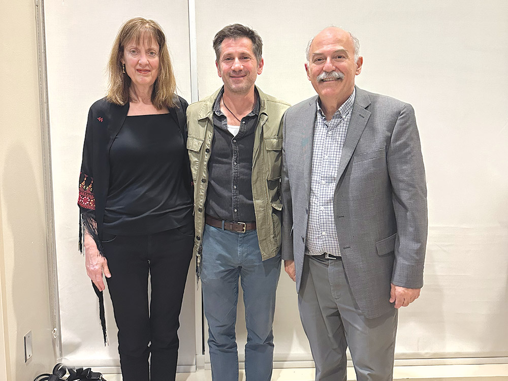 Left to right: Dr. Mary Husain, Michael Goorjian, and Prof. Barlow Der Mugrdechian.
