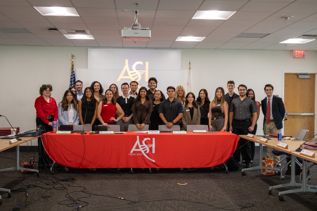 The ASI senate poses for a photo at the end of its first meeting of the Fall 2024 semester.