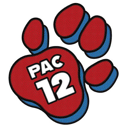 Graphic of Pac-12 in a paw. 