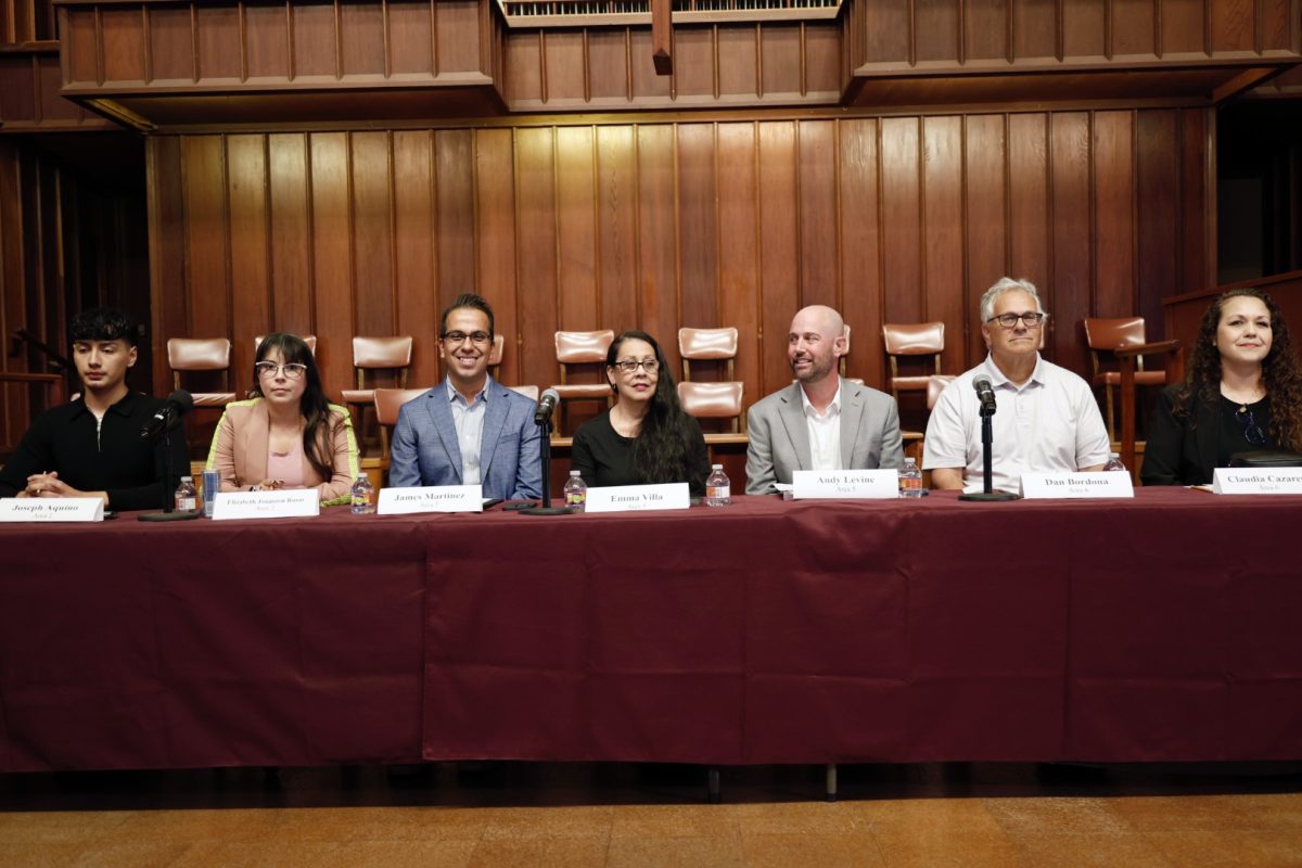 Candidates for Fresno Unified School District's Board of Education present at a candidate open forum on Oct. 15. 