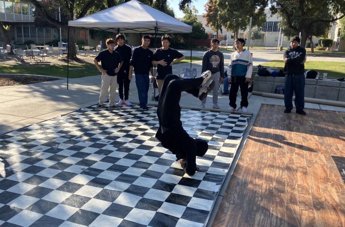 John "JohnJibz" Yang busts a move at the Bulldog Breakers' first meeting.