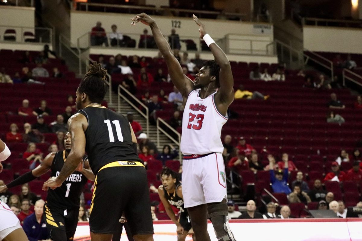 Center Mor Seck shoots free throw against Prairie View A&M at the Save Mart Center on Nov. 20. 