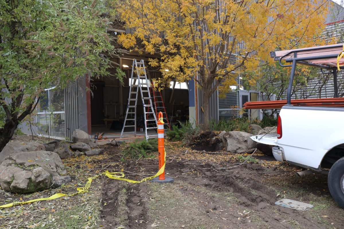 The Fresno State Water, Energy and Technology building at Fresno State after a vehicle collided into it on Nov. 27 around 2 a.m.