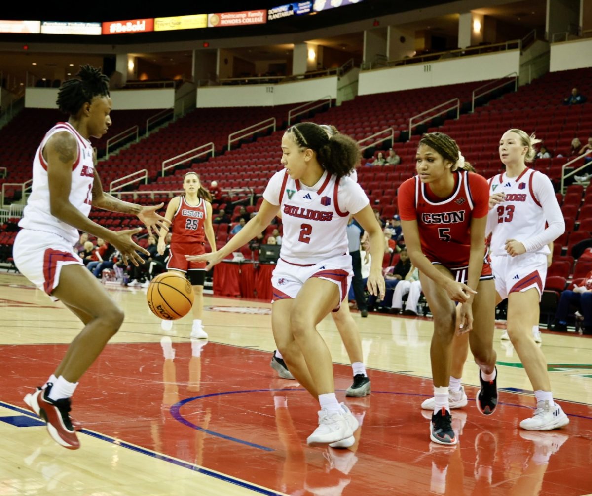 Junior guard Mariah Elohim (2) with a steal in Fresno State’s win over CSUN on Nov. 22, 2024, at the Save Mart Center. 