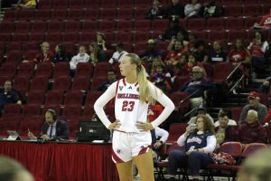 Mia Jacobs (23) led the way with 18 points and 10 rebounds in Fresno State's 72-46 victory over Fresno Pacific on November 4, 2024, at the Save Mart Center. 