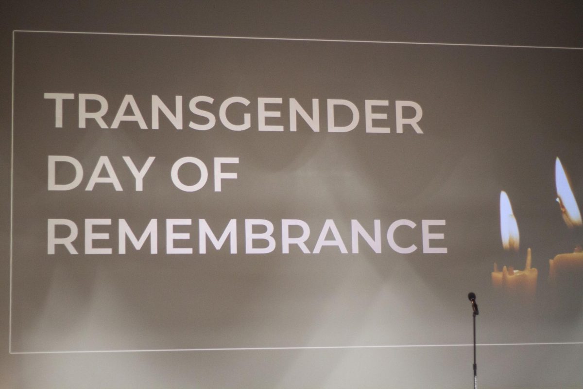 The stage was set for Transgender Day of Remembrance at Fresno State on Nov. 20, 2024.