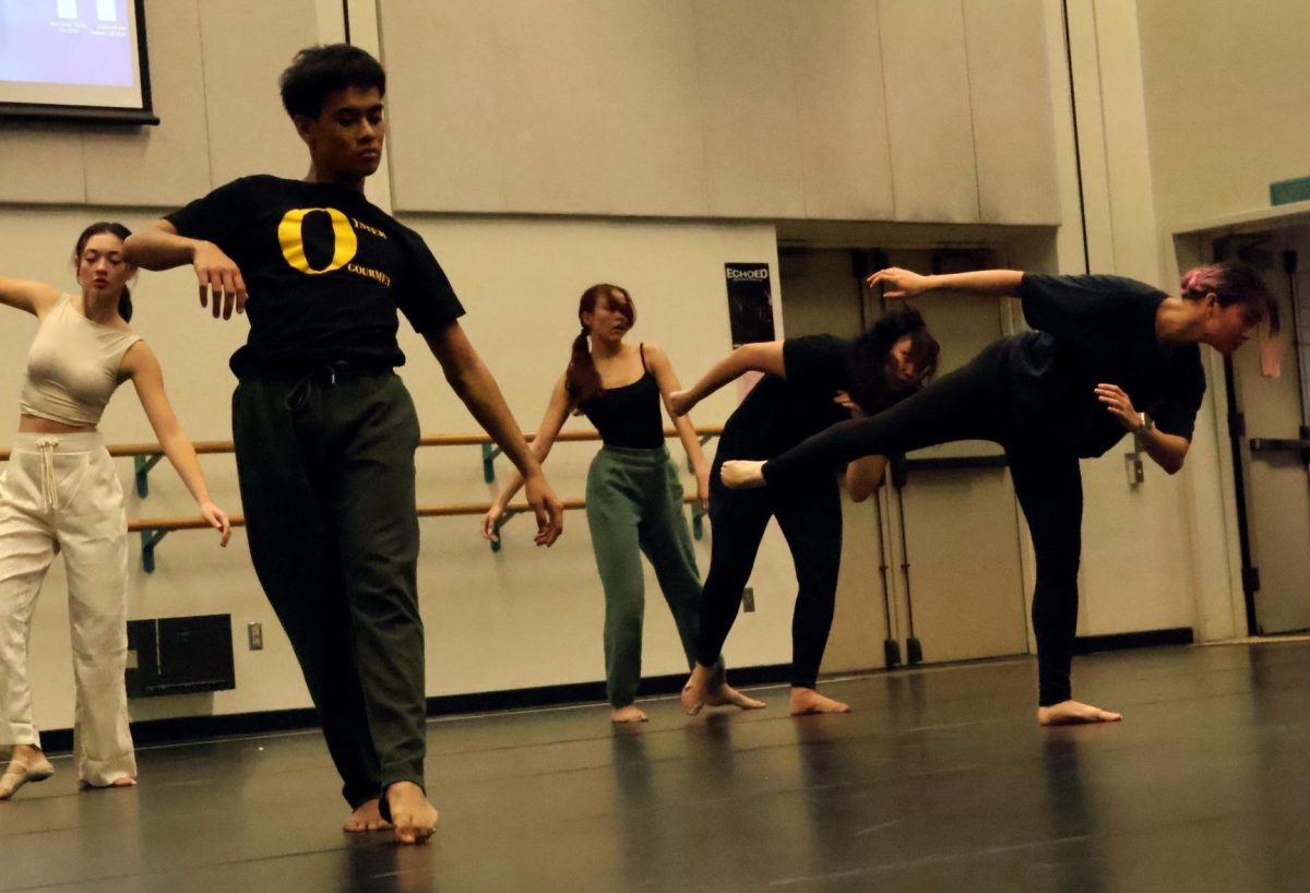 Members of the Contemporary Dance Ensemble during a practice session.