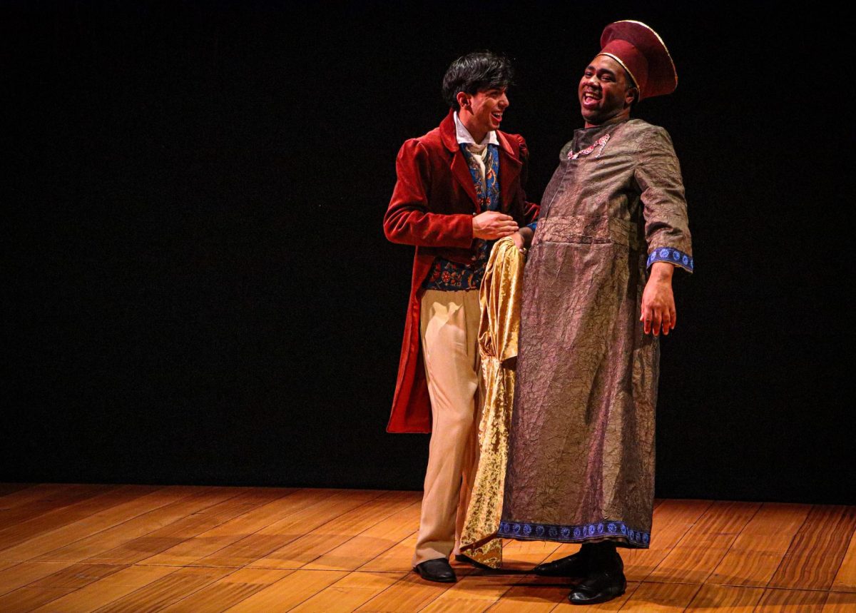 German Gutierrez (pictured left) and Jimmy Haynie (pictured right) during dress rehearsal for the 2024 production of "Red Velvet."