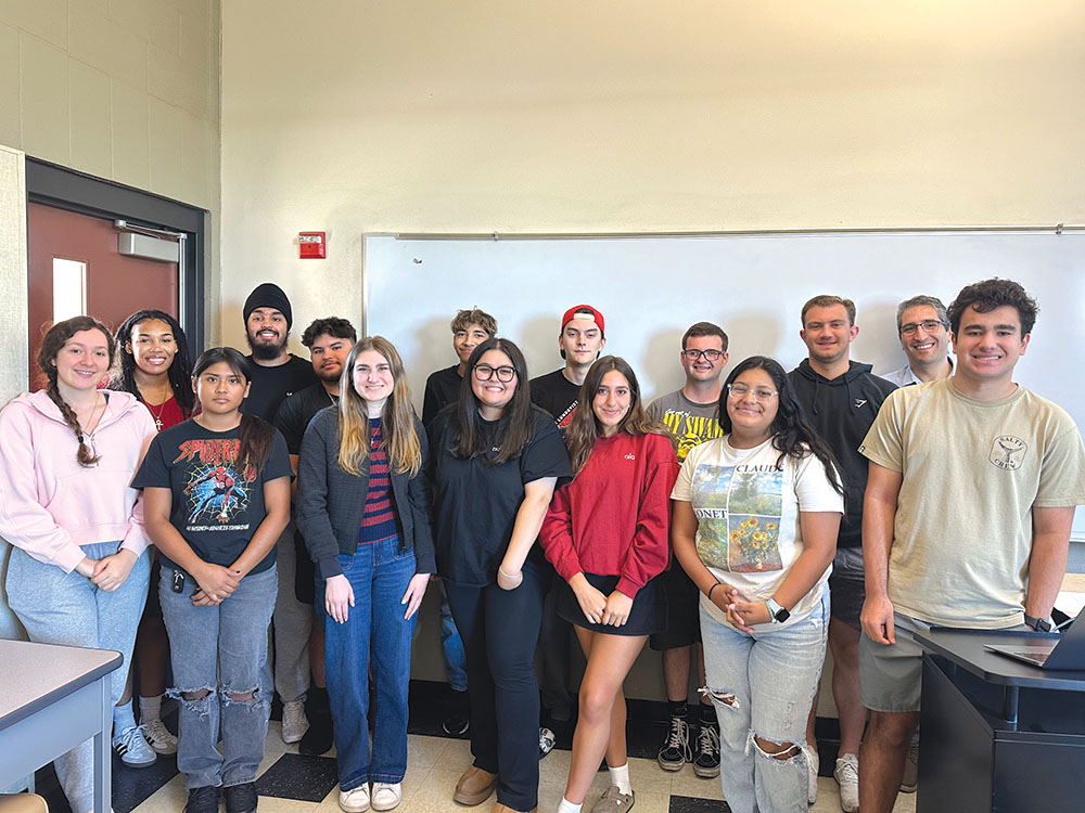 Left to right: Viktoriia Olkova, Anestaysia Mcelroy, Lissandra Gervacio, Abhey Dhaliwal, Nathan Kempen, Jordan Mazmanian, Caeleb Fletcher, Katherine Arslanian, Aidan Rosas, Alyssa Hancer, Donovan Dean, Sandra Hernandez Diaz, Lance Nourian, Dr. David Zakarian, and Deran Poochigian.