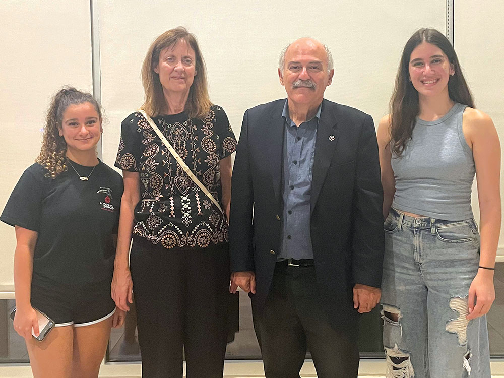 Left to right: Sylvie Khatchikian, Dr. Mary Husain, Prof. Barlow Der Mugrdechian, and Ani Sargsyan.