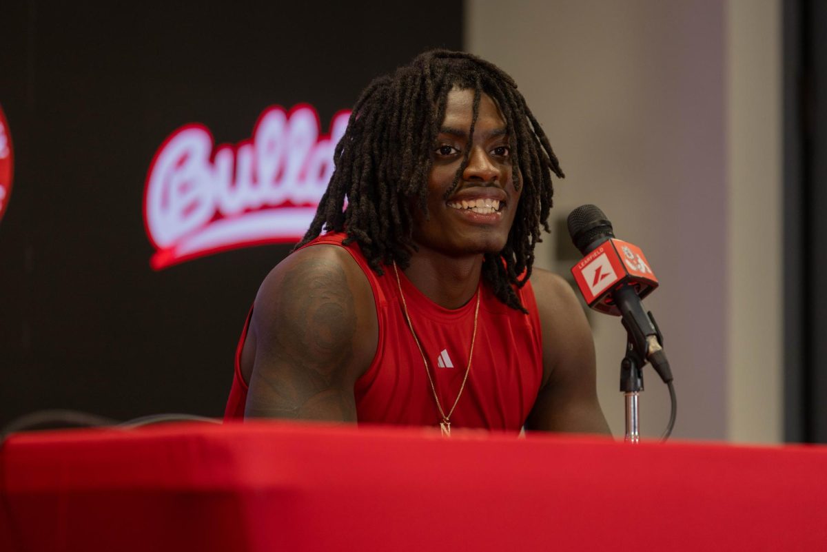 Morice Norris Jr. at press conference on Sept. 30, 2023 against the University of Nevada, Reno.