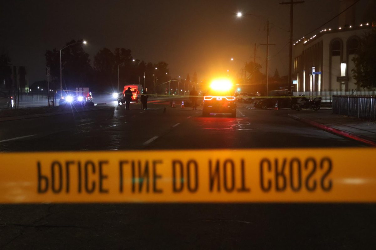 Police presence on Shaw and Rowell avenues after a two vehicle collision on Dec. 11.