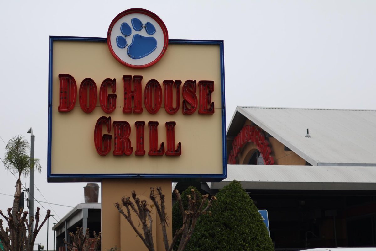 The Dog House Grill sign on Dec. 8.