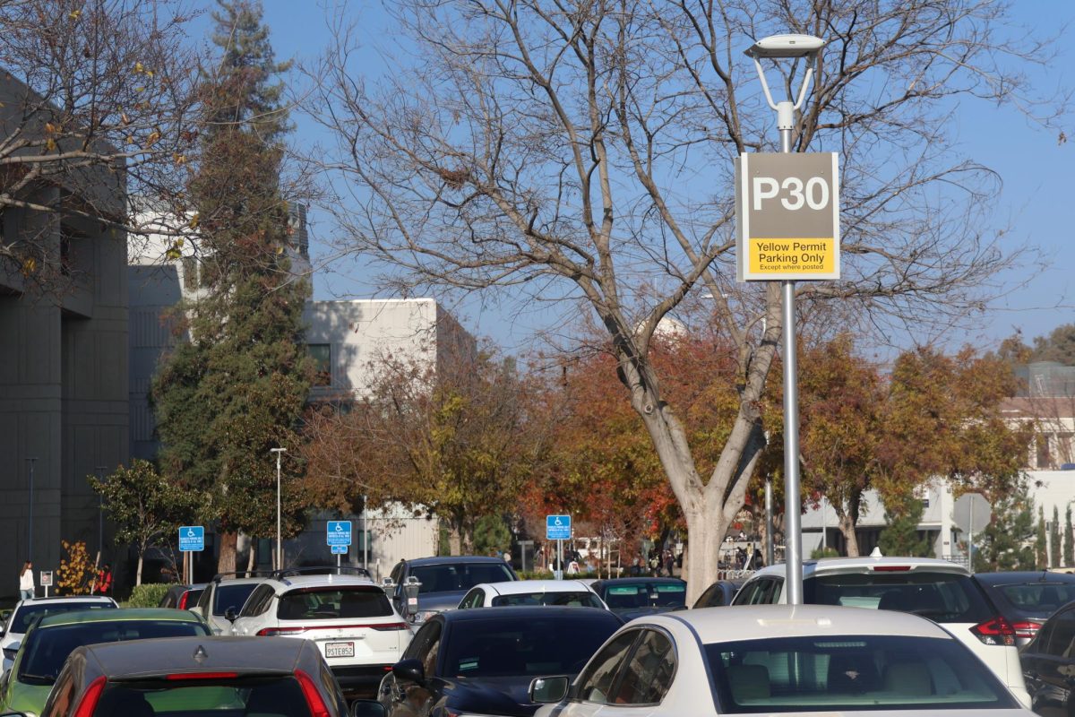 Photo of the P30 parking lot sign on Dec. 17. 