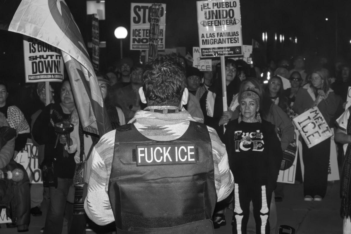 Anti-ICE protest on Jan. 30 in Downtown Fresno.