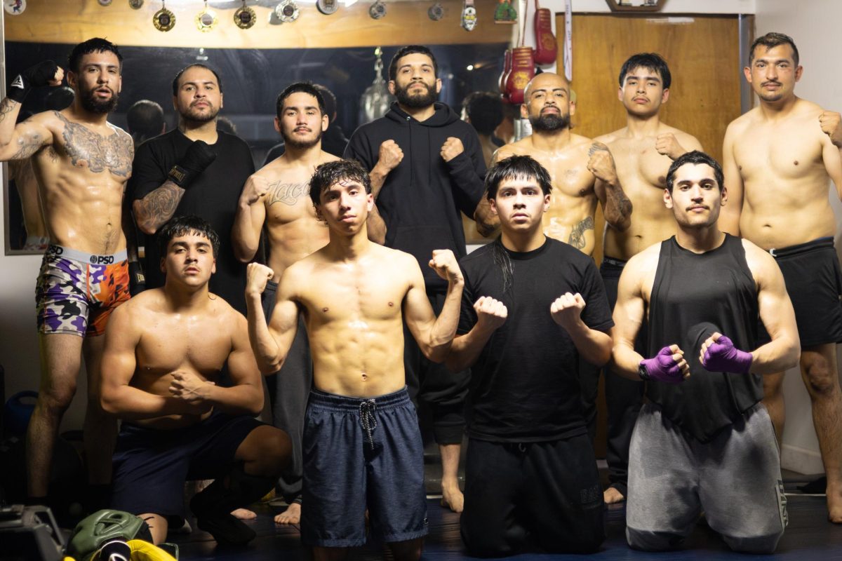 A group shot of RDC MMA fighters and coach after a sparring session on Feb. 20.