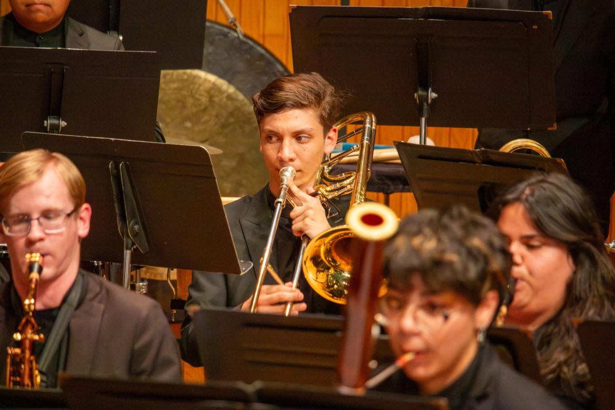 Alexander Jackson plays the trombone in Joseph Hellmesberger’s “Danse Diabolique.” 