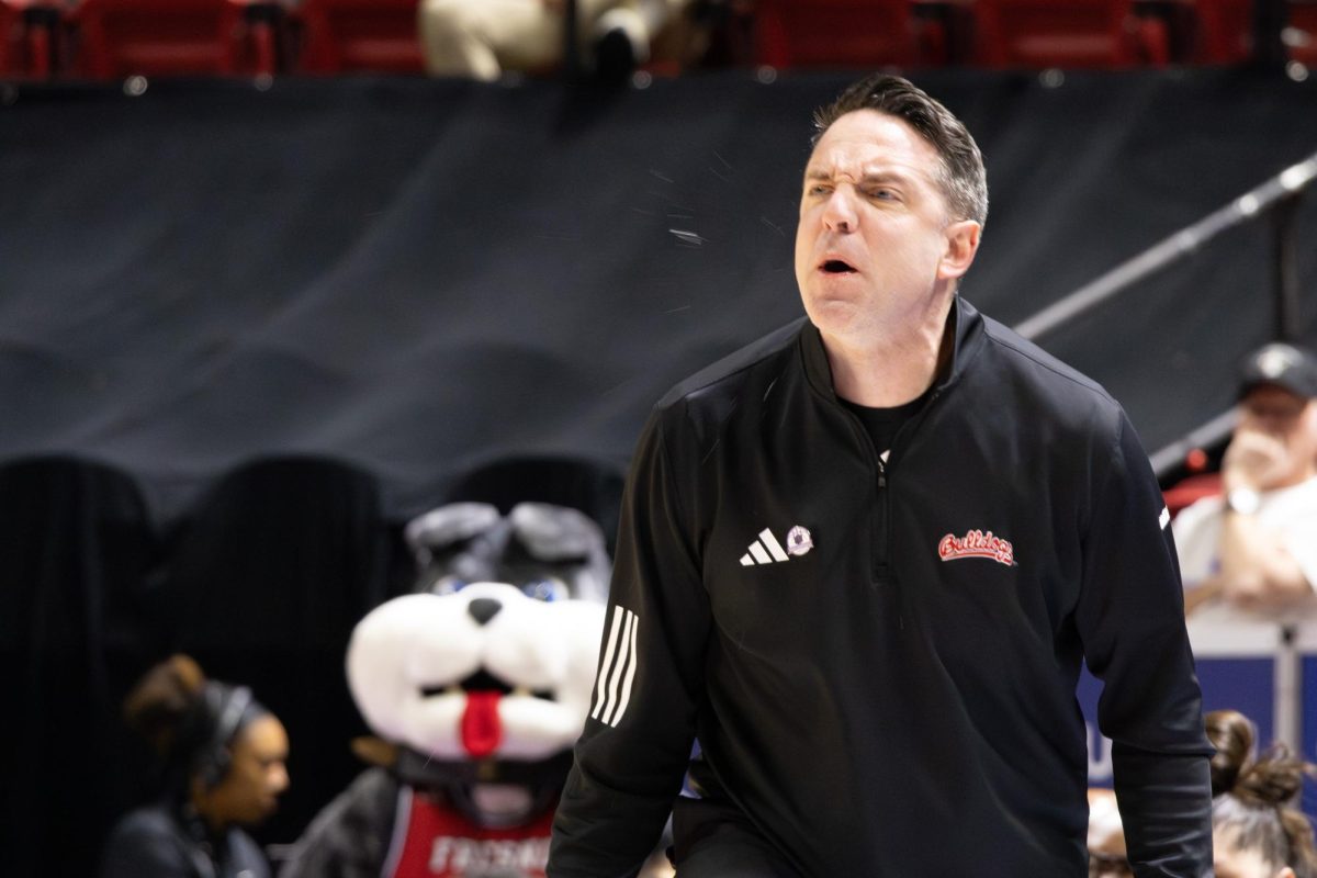 Ryan McCarthy's sideline reaction during his team's Mountain West Tournament run.