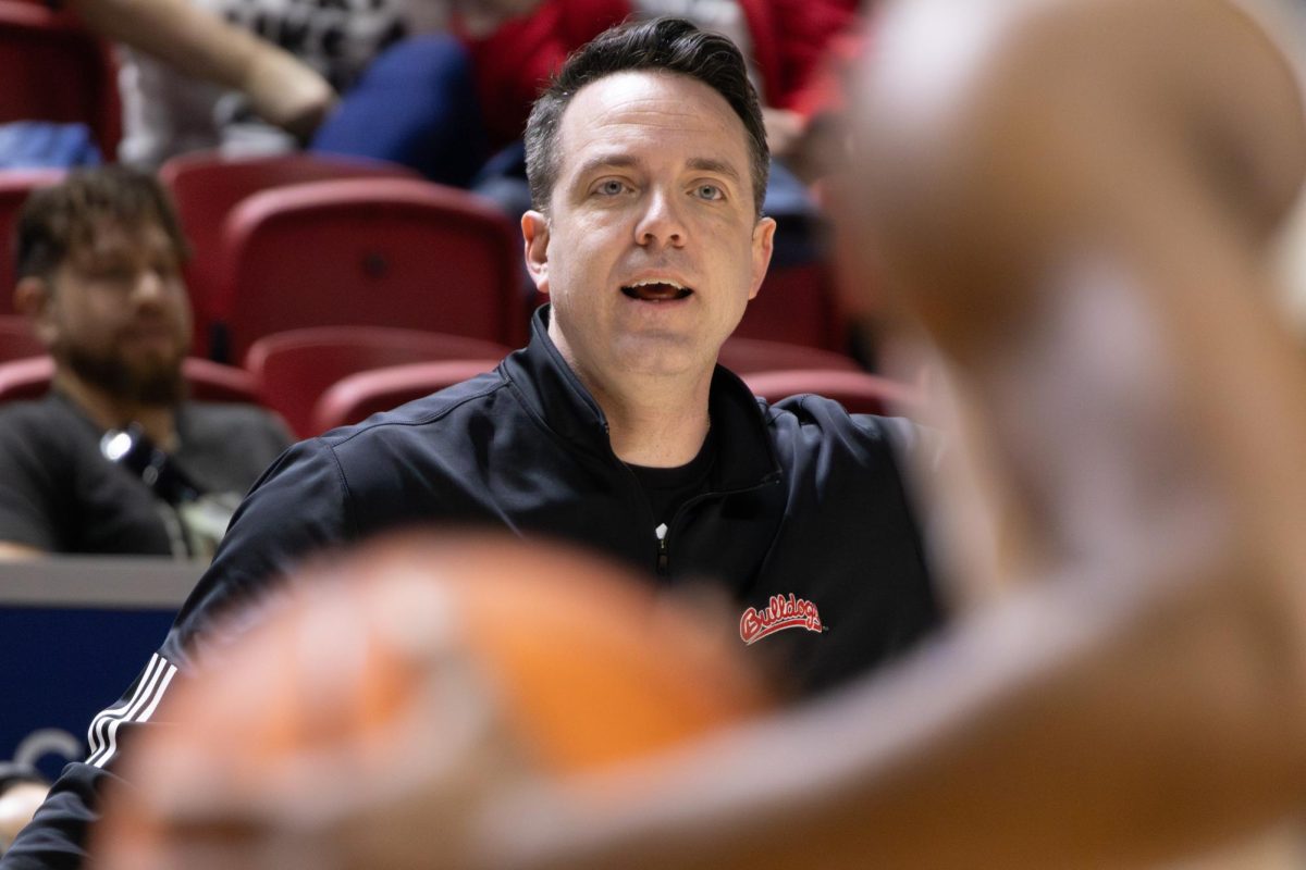 Ryan McCarthy's sideline reaction during his team's Mountain West Tournament run.