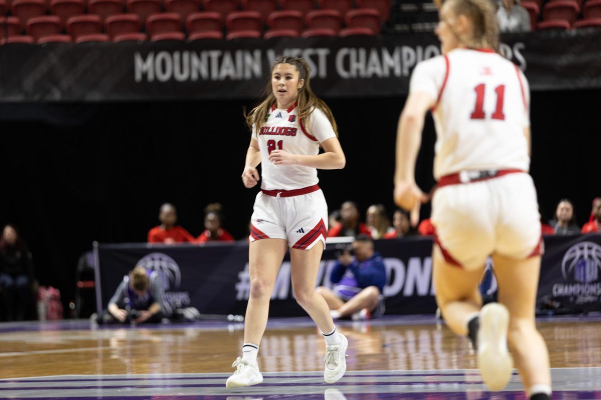 Ava Marr runs backward toward the defensive zone after knocking down a 3-pointer.