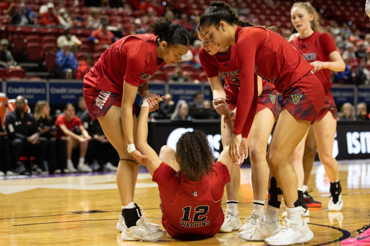 Fresno State women's basketball against the University of Nevada, Las Vegas at the Mountain West Tournament.