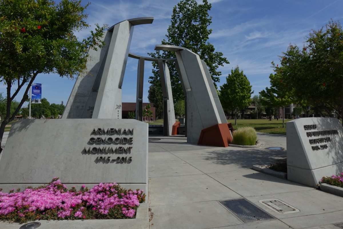 The Armenian Genocide Monument on Fresno State's campus.