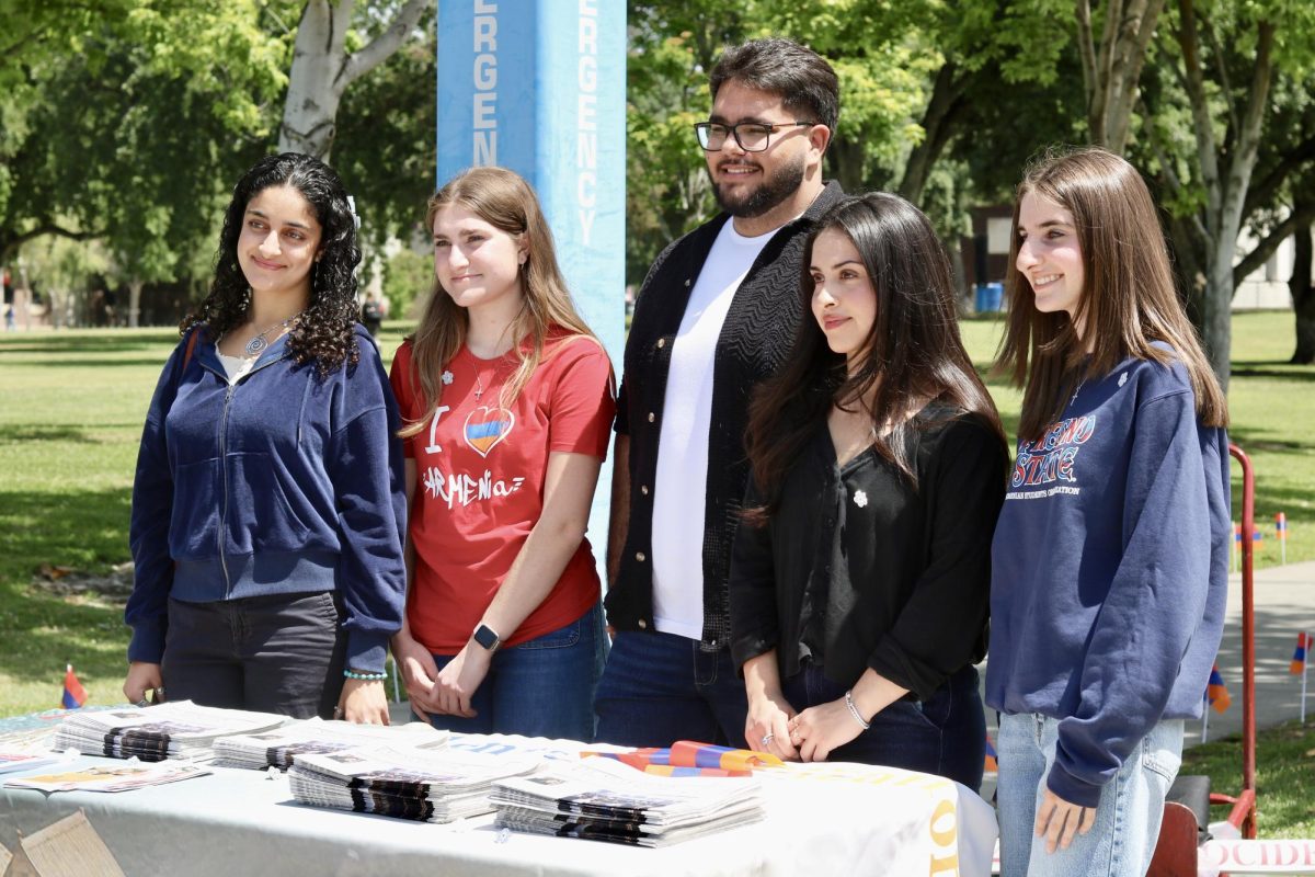 Officers of the Armenian Students Organization pose for a photo.