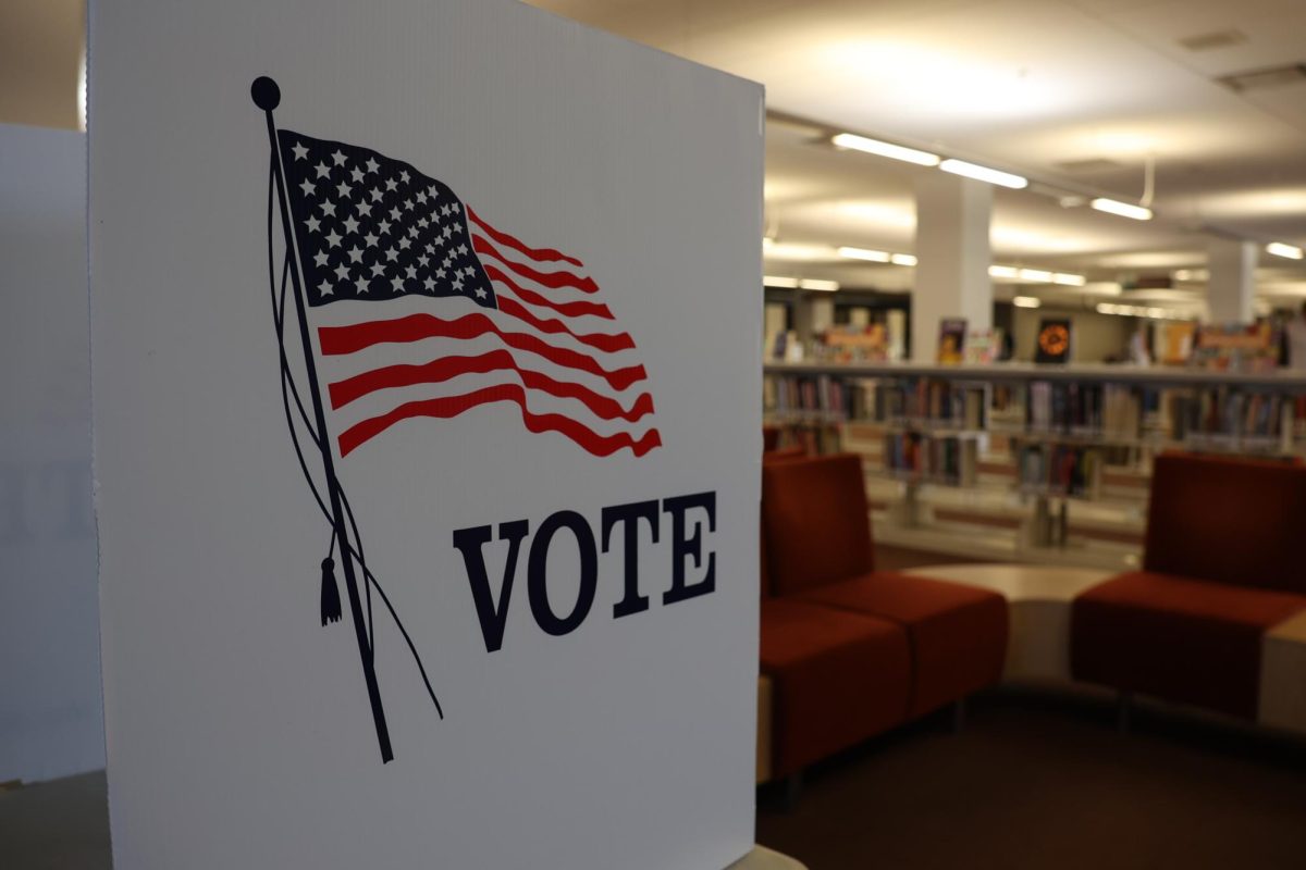 An Associated Students, Inc. voting station in Spring 2025.