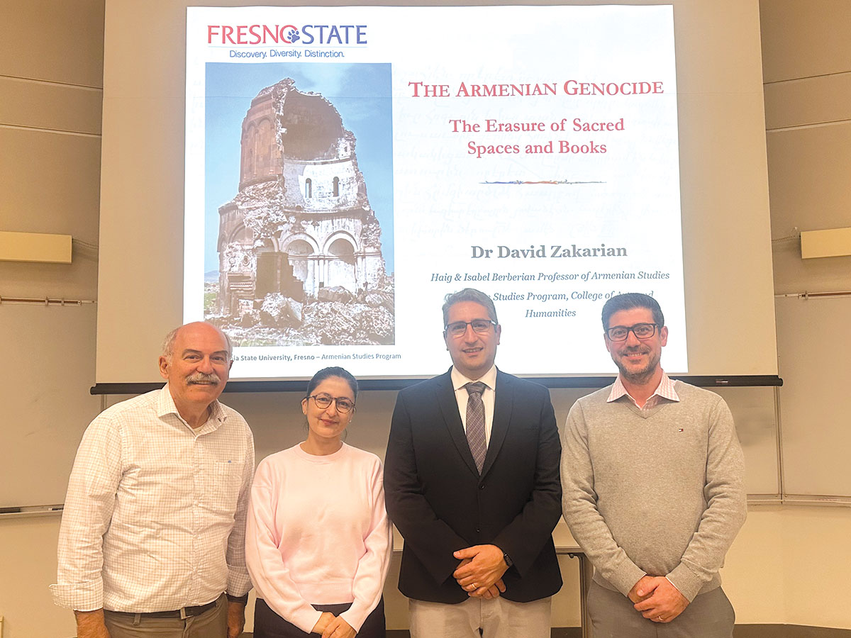 Left to right: Prof. Barlow Der Mugrdechian, Dr. Anna Aleksanyan, Dr. David Zakarian, and Dr. Hagop Ohanessian.
