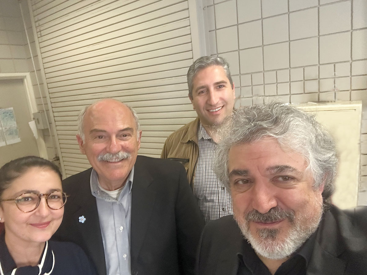 Left to to right: Dr. Anna Aleksanyan, Prof. Barlow Der Mugrdechian, Dr. David Zakarian, and Sergei Babayan.