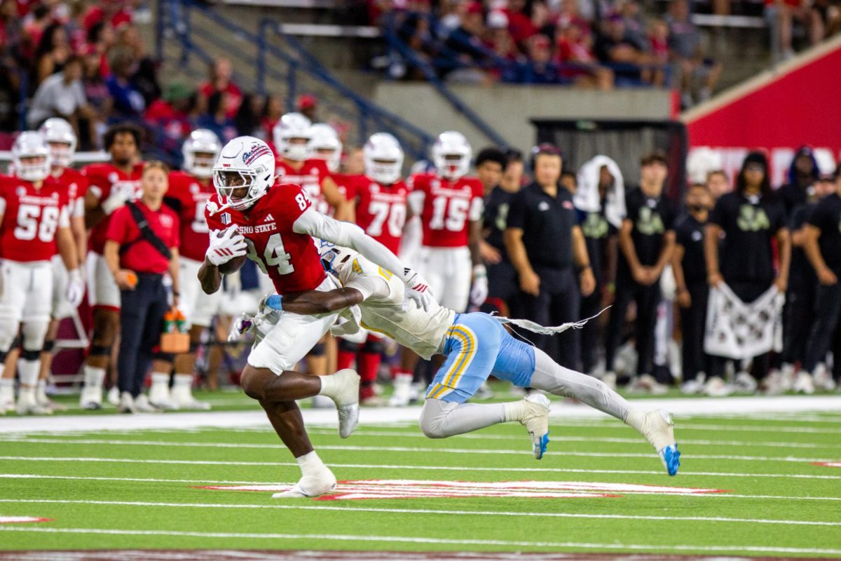 Wide receiver Ezekiel Avit on the field in a game against Southern University on Sept. 13, 2025.