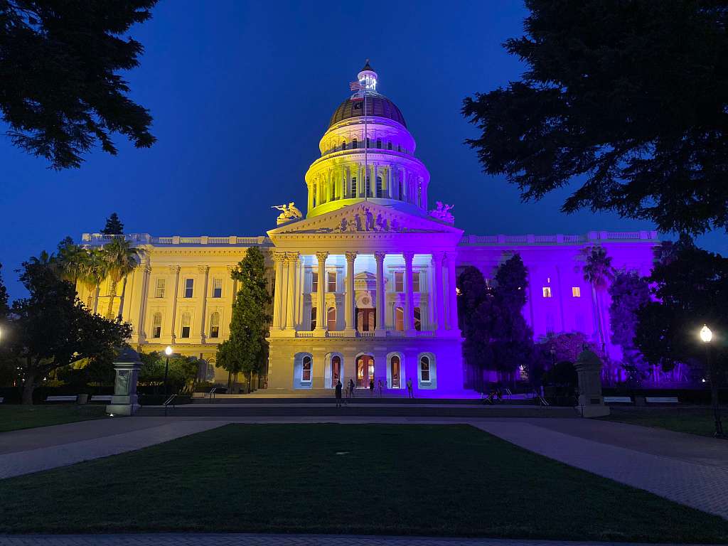 The California capitol building in Sacramento.