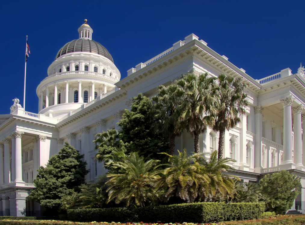 The California State Capitol Building in Sacramento.